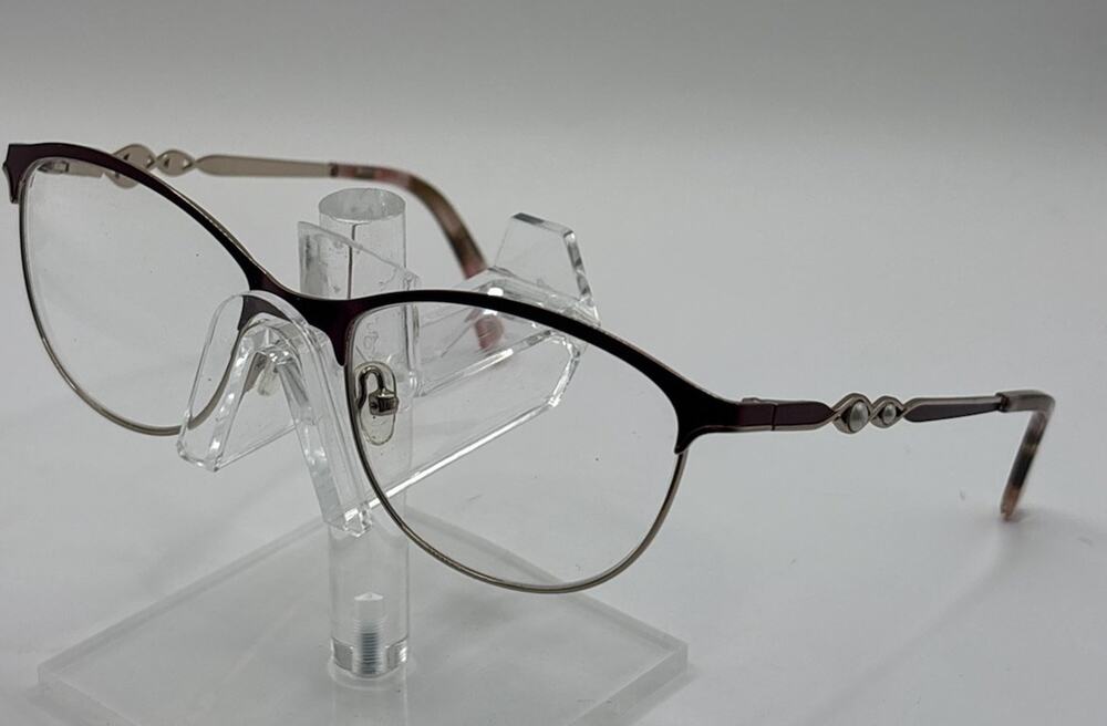 Bulova Kimmswick Women's Eyeglasses Wine Metal Frame 52-17-135